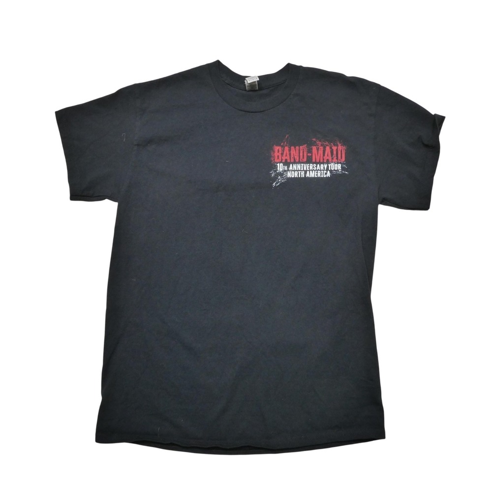 Band-Maid 10th Anniversary Tour Shirt Mens Medium Black Graphic Rock Band Tee